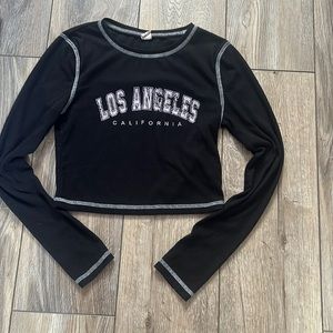 SHEIN Black long sleeve Los Angeles top size teen US 14y - EU  164